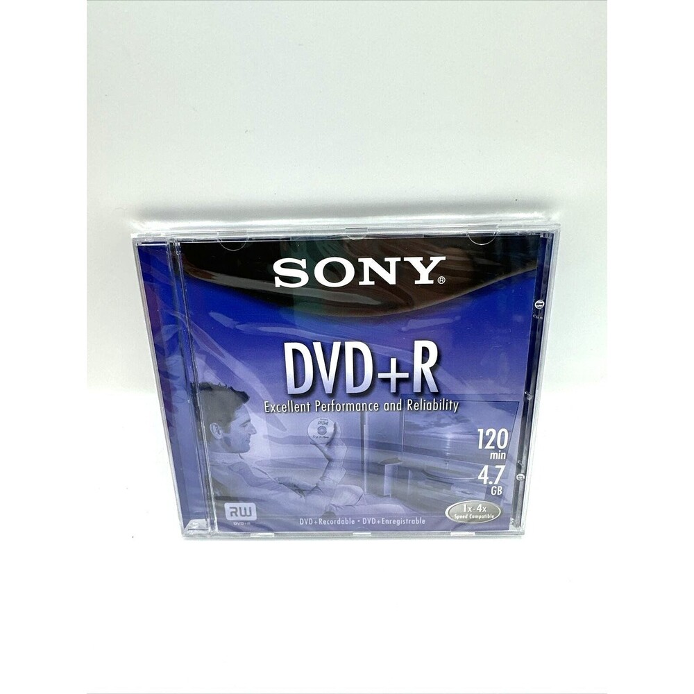 Sony Recordable DVD+R Disc 120 Minutes 4.7GB One (1) - NEW SEALED